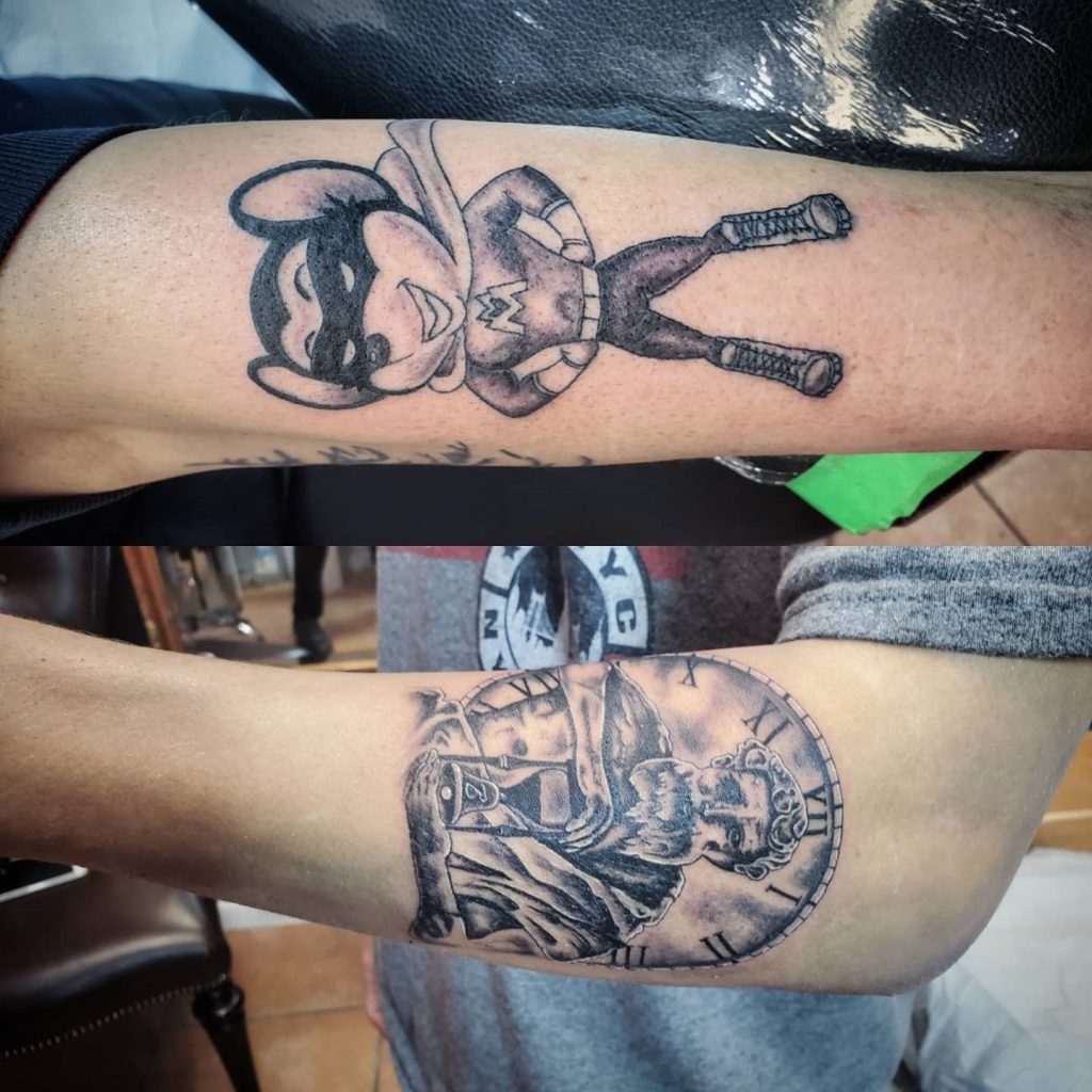 Kronus and might mouse tattoo