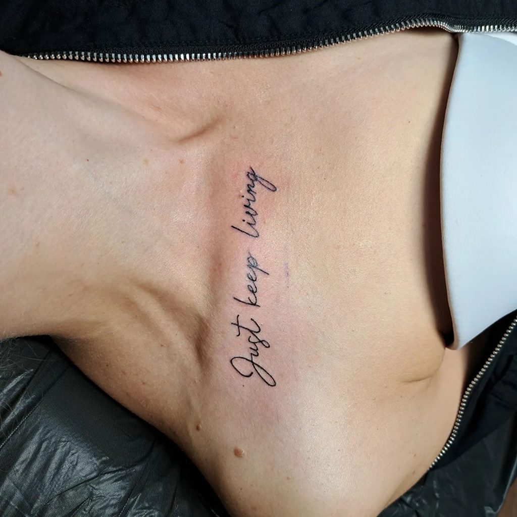 Fineline script tattoo